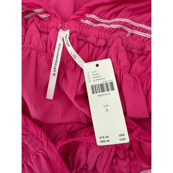 NWT Anthropologie Pink Ruffled Romper Size Small - Picture 6 of 9